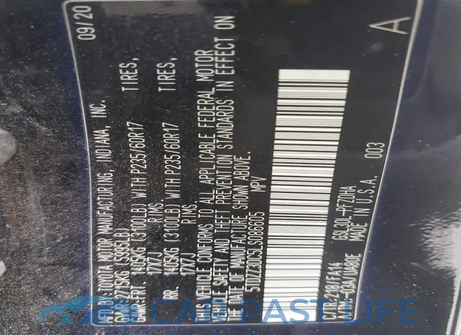 5TDZZ3DC5LS086605# 13