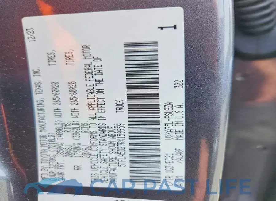 5TFLA5DB7RX159959# 12
