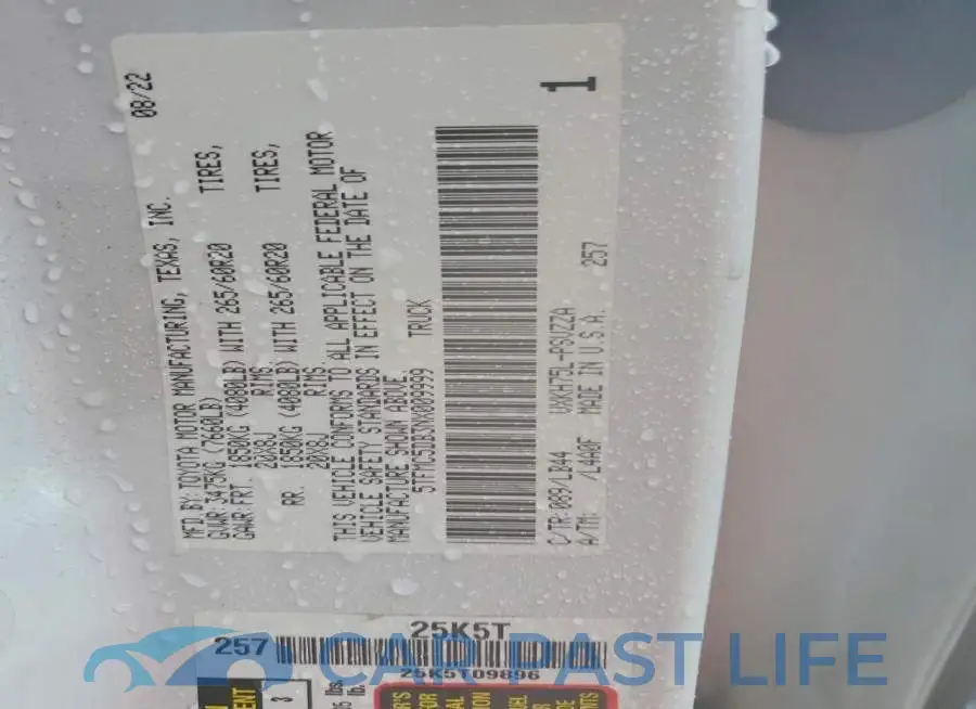5TFMC5DB3NX009999# 13