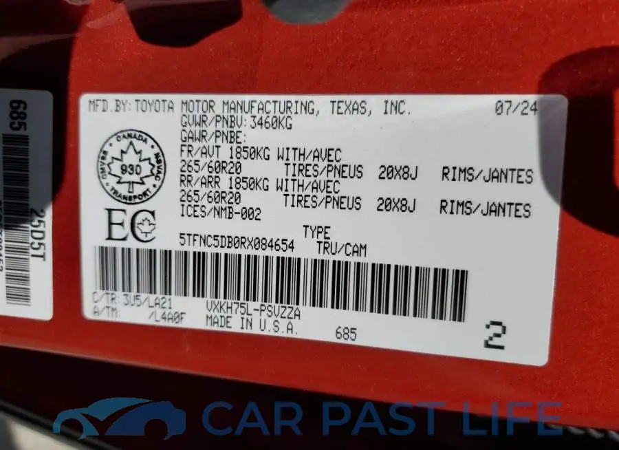 5TFNC5DB0RX084654# 12