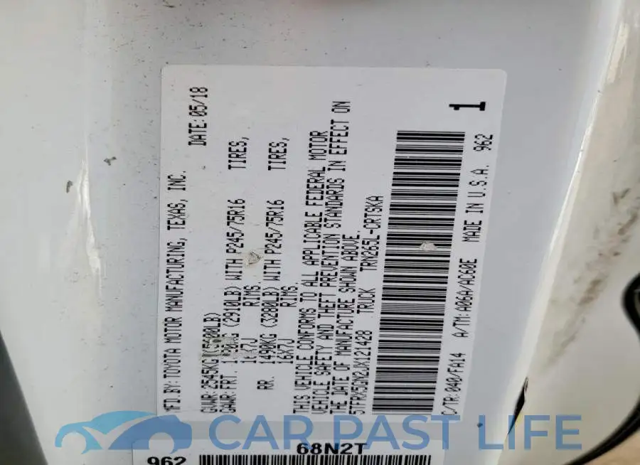 5TFRX5GN2JX121428# 12