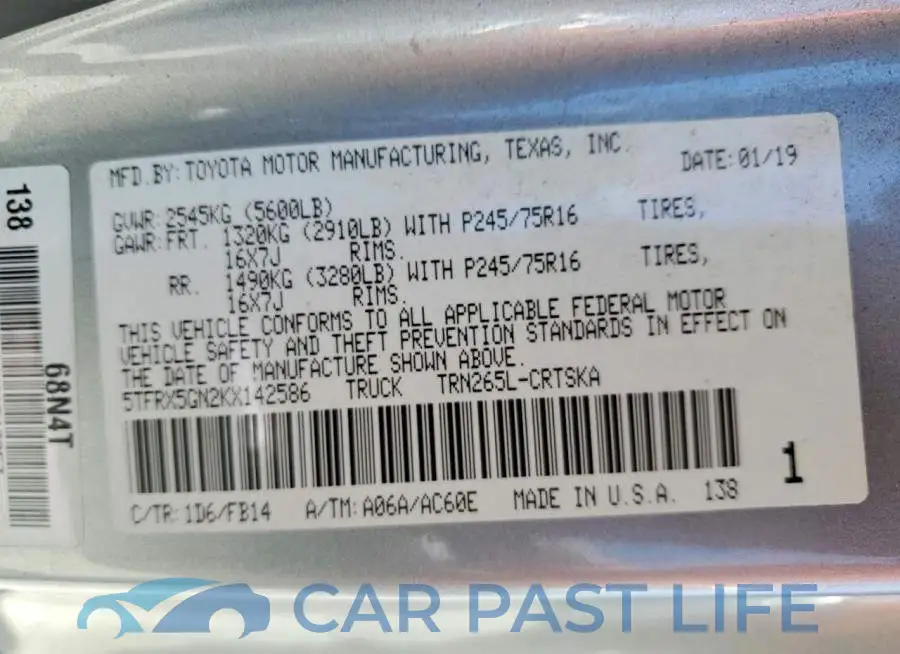 5TFRX5GN2KX142586# 12