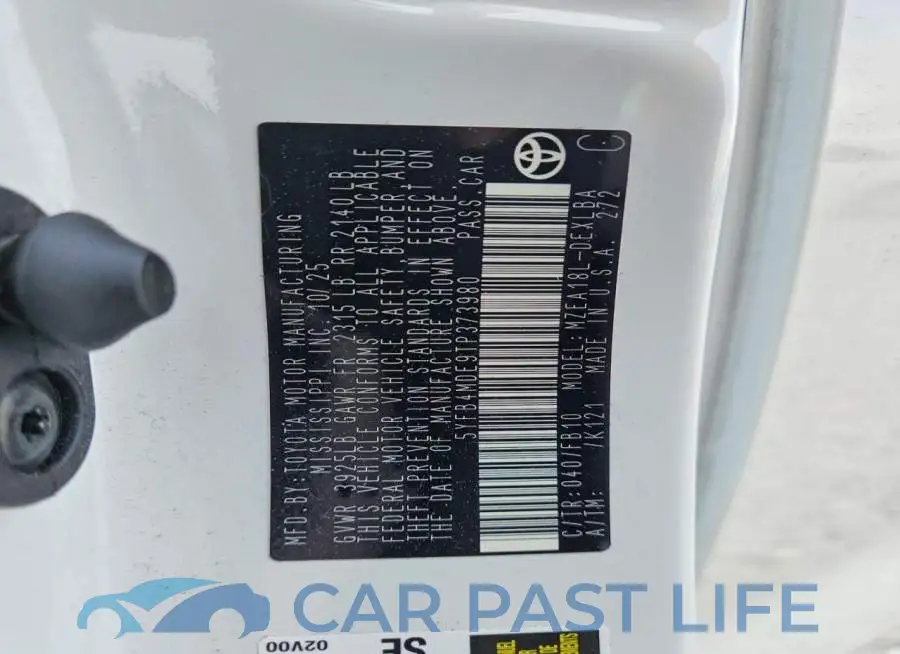 5YFB4MDE9TP373980# 12