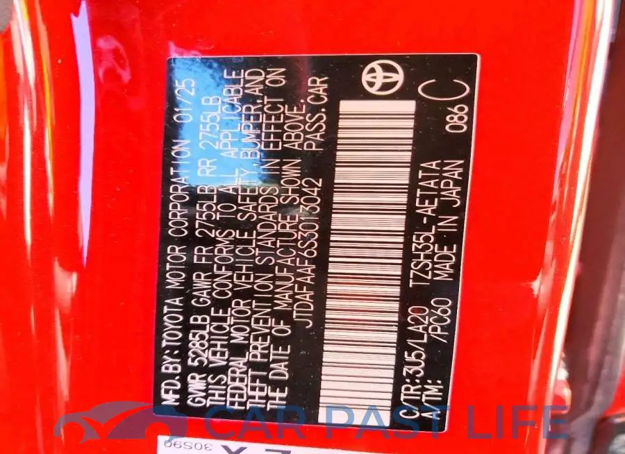 JTDAFAAF6S3013042# 13