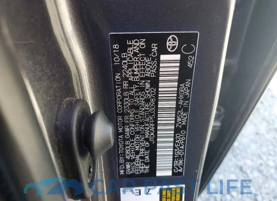JTDKARFP5J3098702# 13