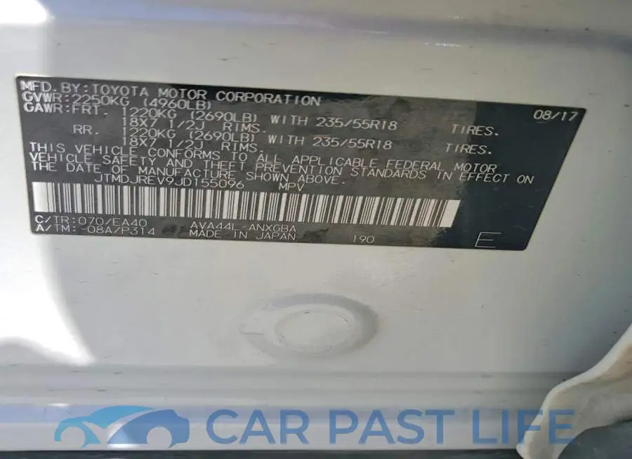 JTMDJREV9JD155096# 12
