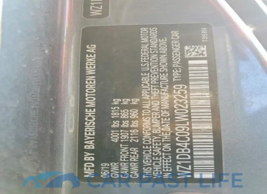 WZ1DB4C09LW023259# 12