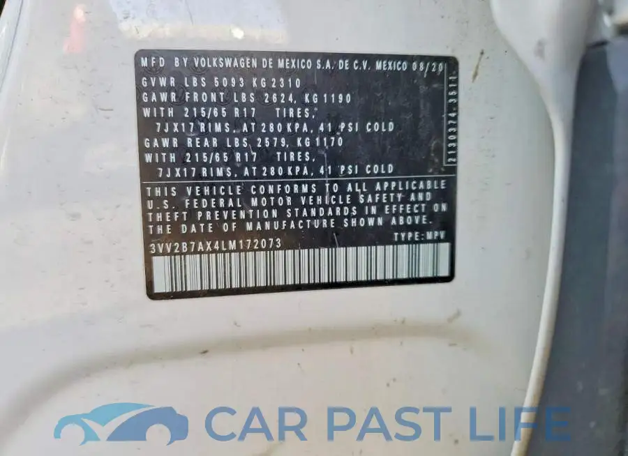 3VV2B7AX4LM172073# 12