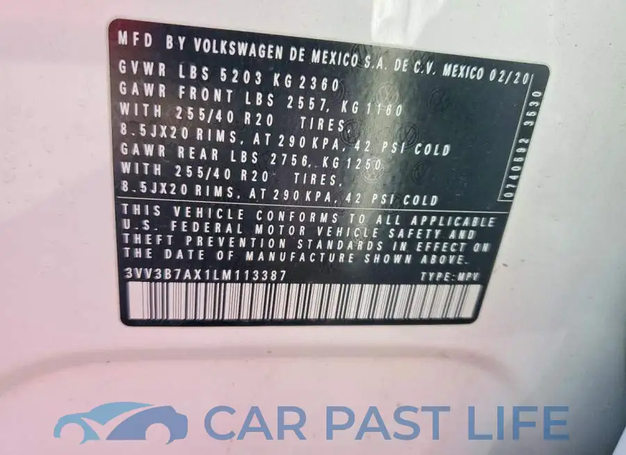 3VV3B7AX1LM113387# 13