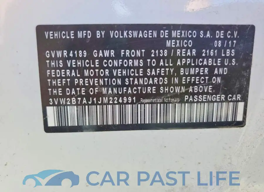 3VW2B7AJ1JM224991# 13