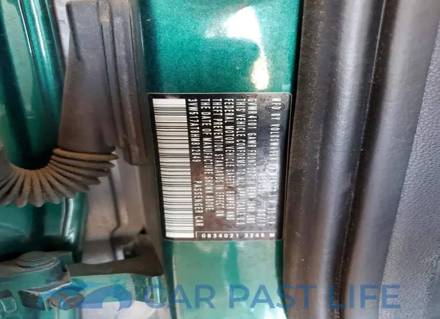 3VW517AT8HM812849# 12