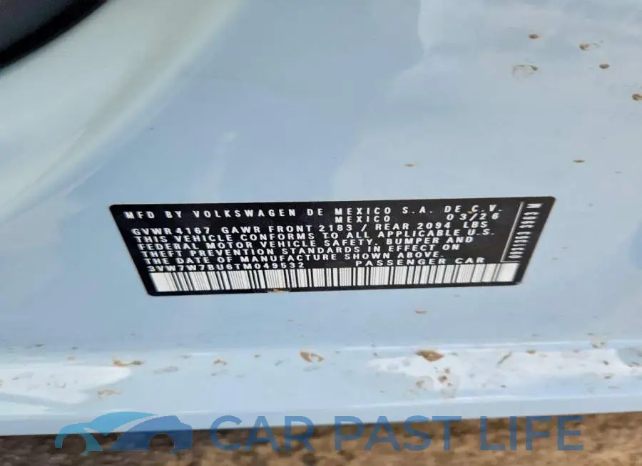 3VW7W7BU6TM049532# 12