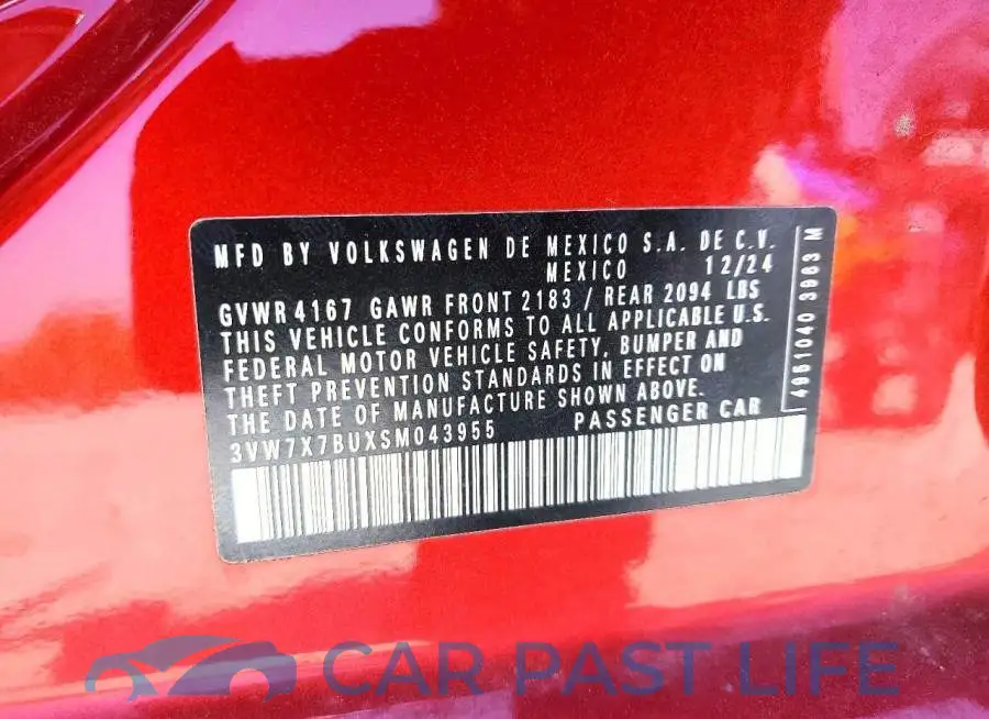3VW7X7BUXSM043955# 12