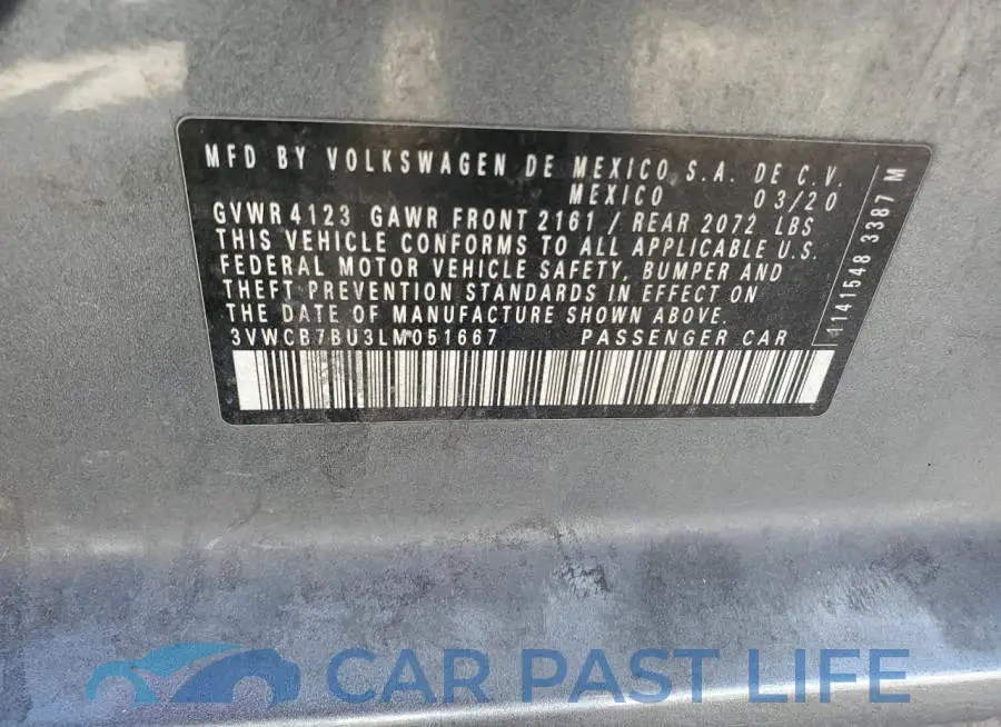 3VWCB7BU3LM051667# 12