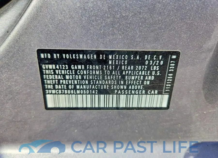 3VWCB7BU6LM050142# 13