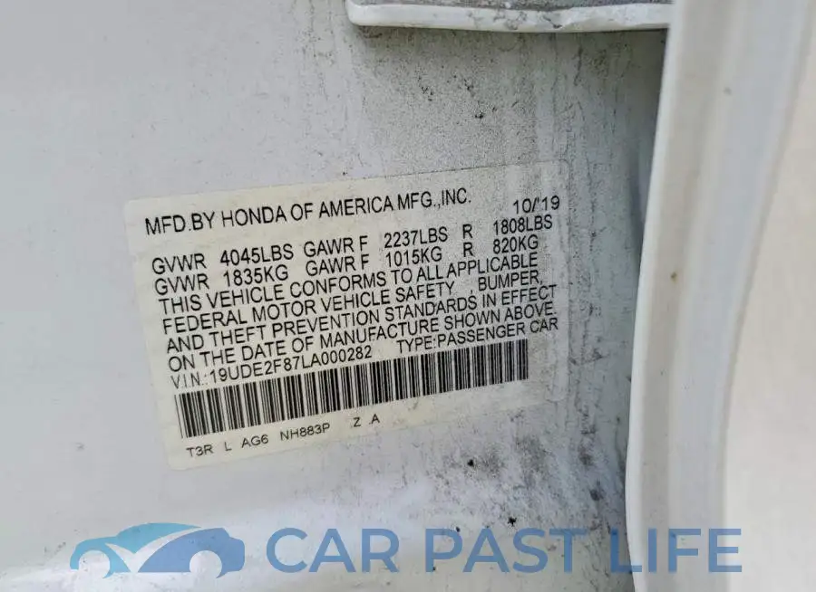 19UDE2F87LA000282# 12