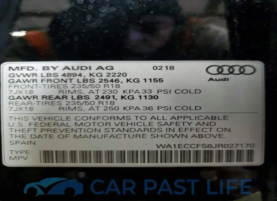 WA1ECCFS6JR027170# 13