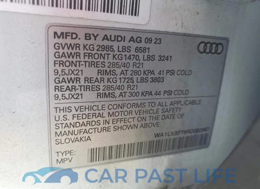 WA1LXBF79RD002967# 13