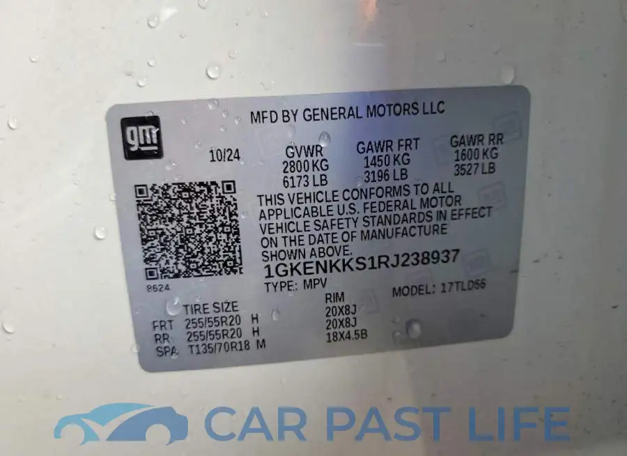 1GKENKKS1RJ238937# 12