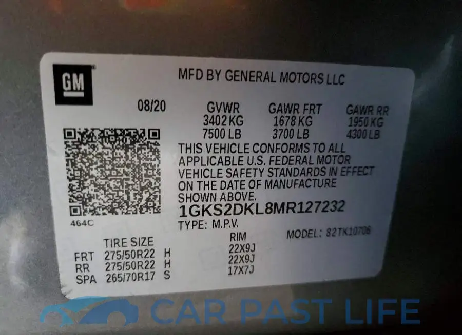 1GKS2DKL8MR127232# 13