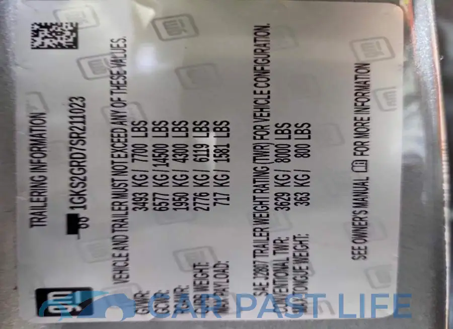 1GKS2GRD7SR211023# 14