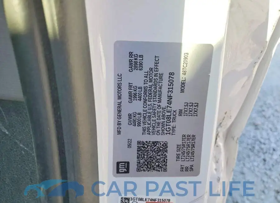 1GT08LE74NF315078# 13