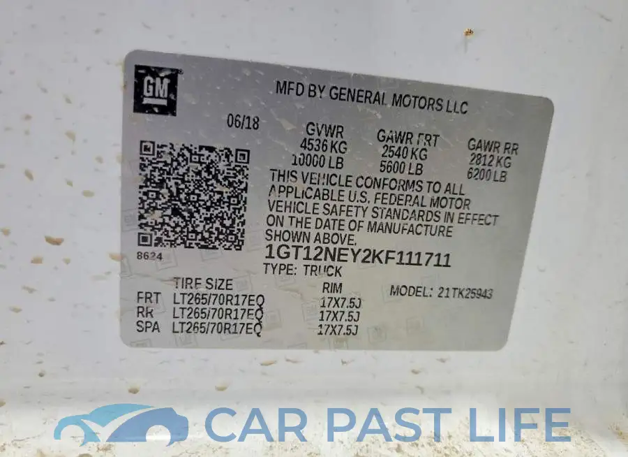 1GT12NEY2KF111711# 12