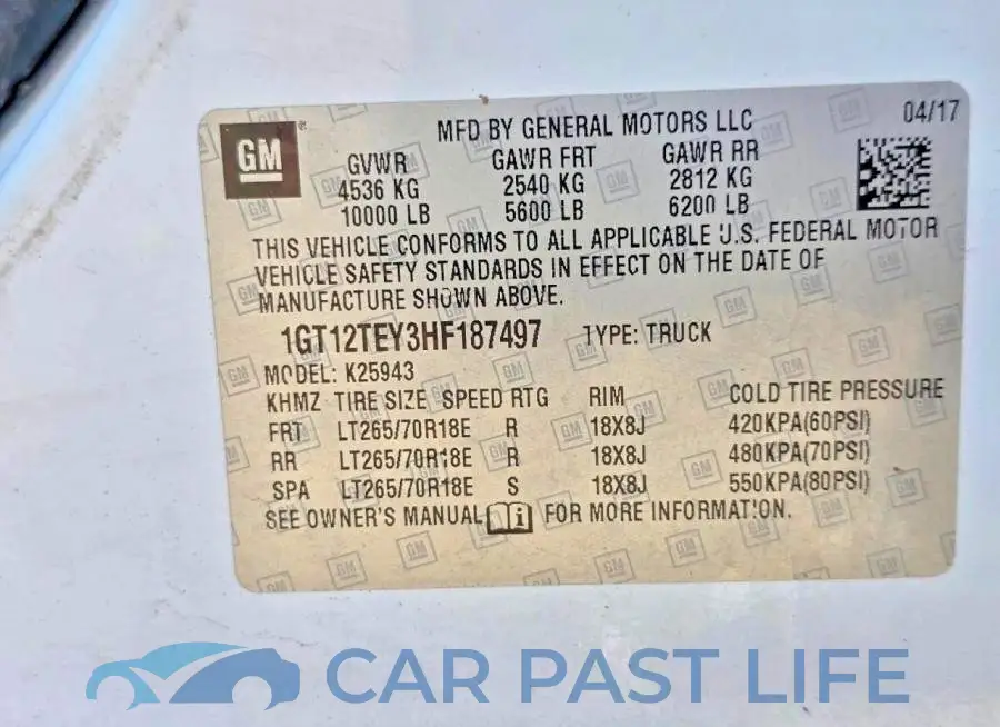 1GT12TEY3HF187497# 10
