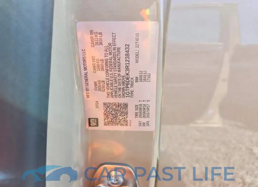 1GTP6DEK3R1238432# 12