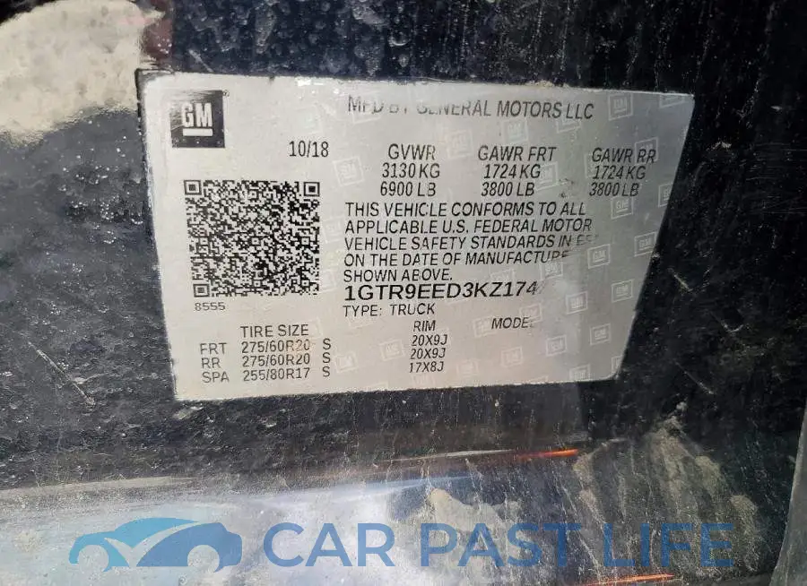 1GTR9EED3KZ174231# 12