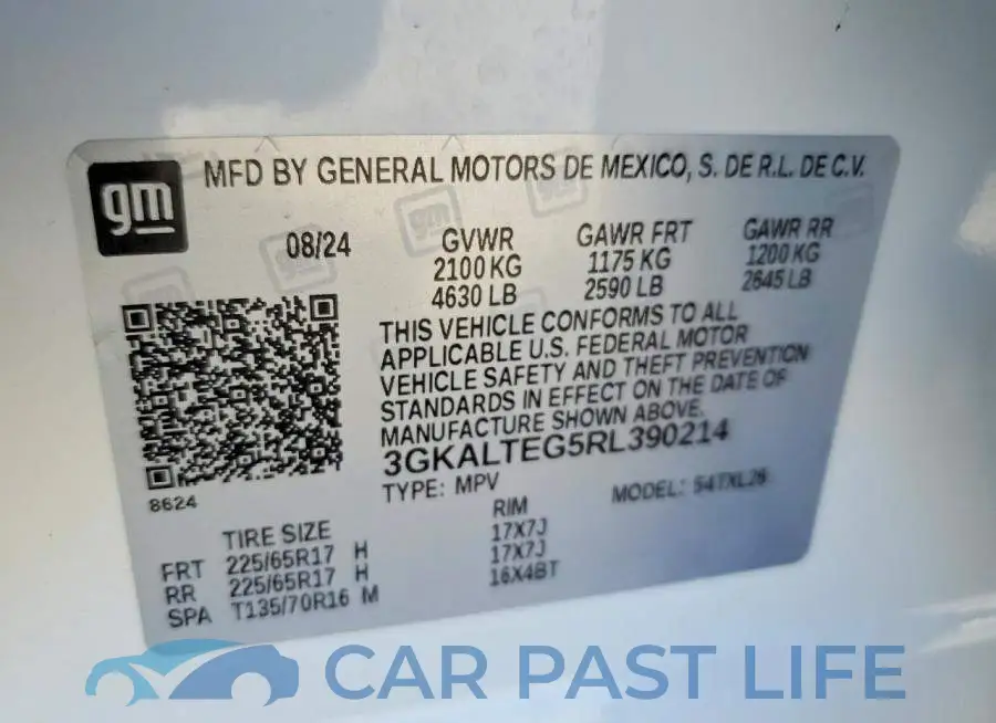 3GKALTEG5RL390214# 14