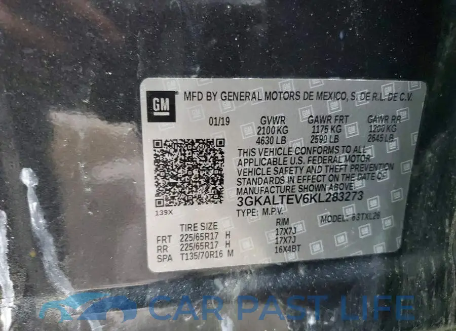 3GKALTEV6KL283273# 13