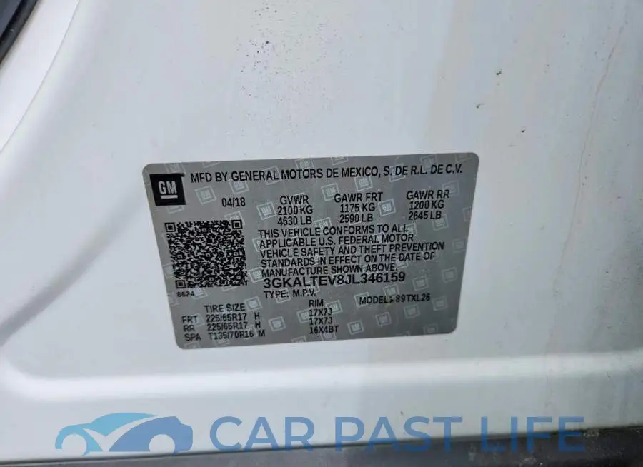 3GKALTEV8JL346159# 12
