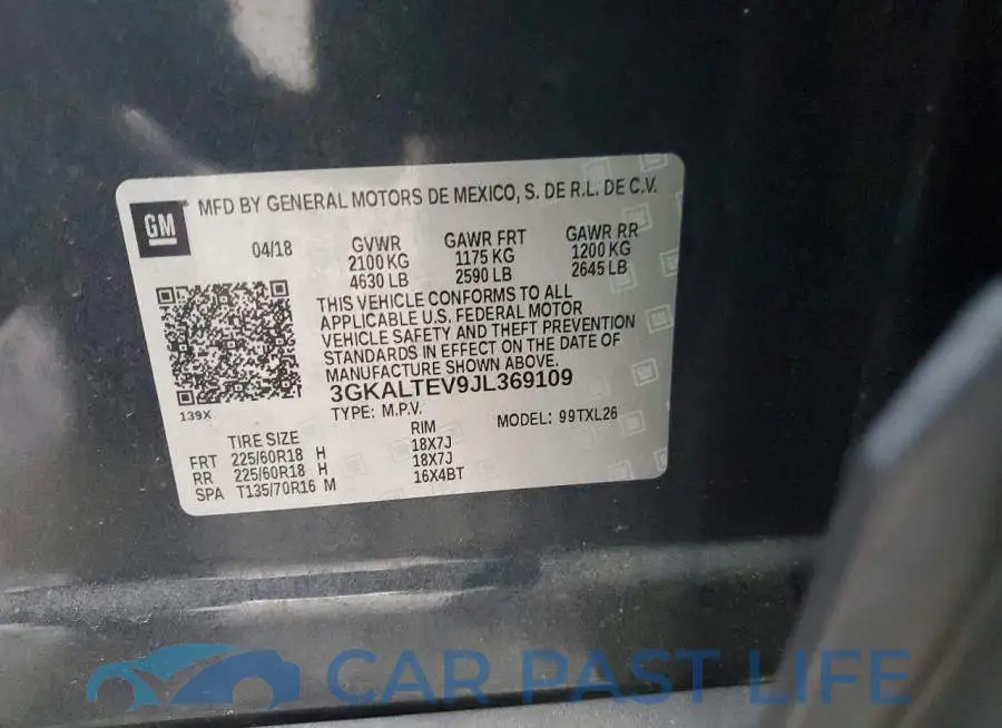 3GKALTEV9JL369109# 13
