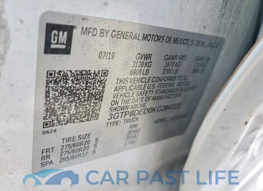 3GTP8DED0KG284321# 12