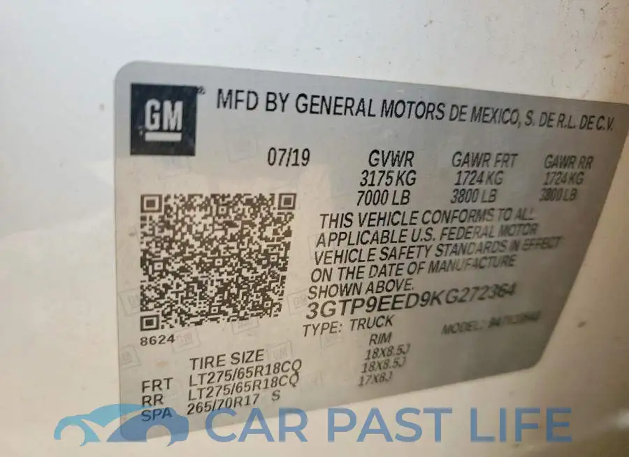 3GTP9EED9KG272364# 13