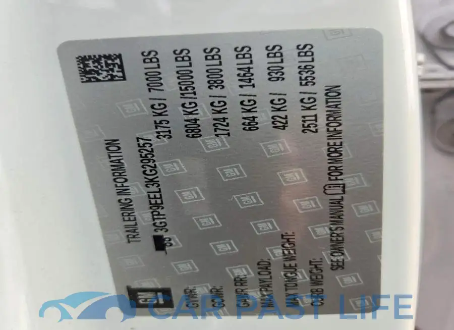 3GTP9EEL3KG295257# 12
