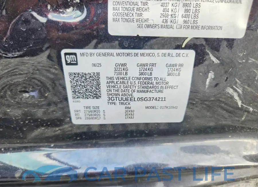 3GTUUEEL0SG374211# 12