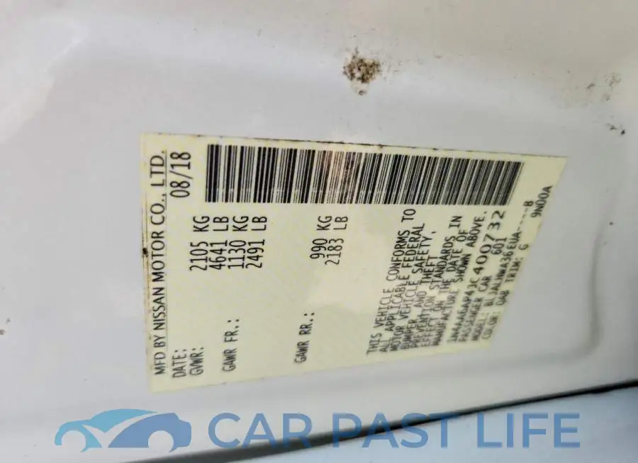 1N4AA6AP4JC400732# 12