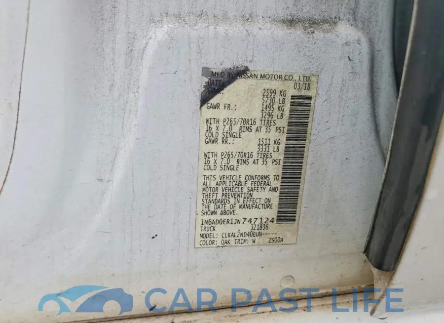 1N6AD0ER1JN747124# 12