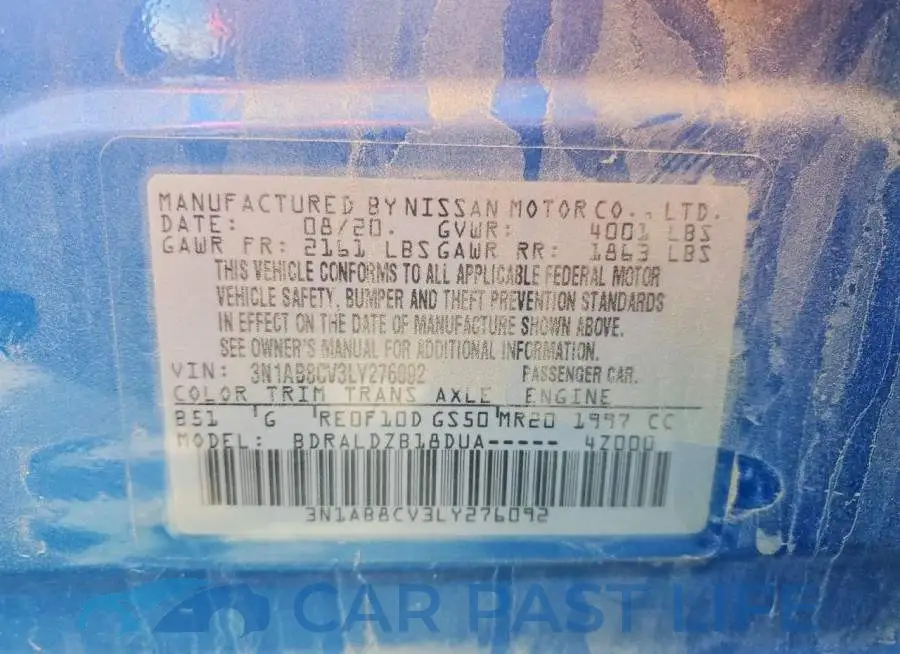 3N1AB8CV3LY276092# 12