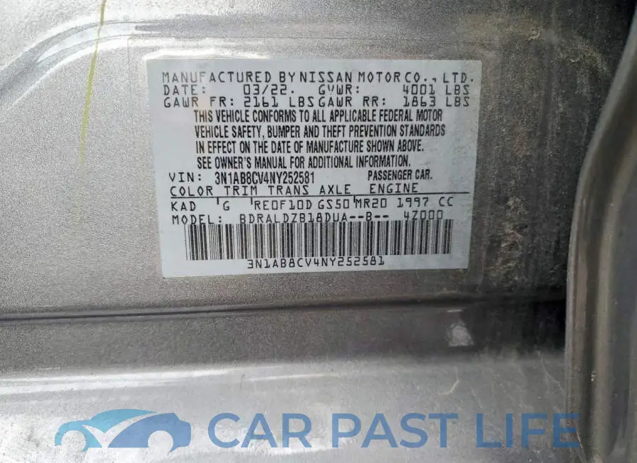 3N1AB8CV4NY252581# 12