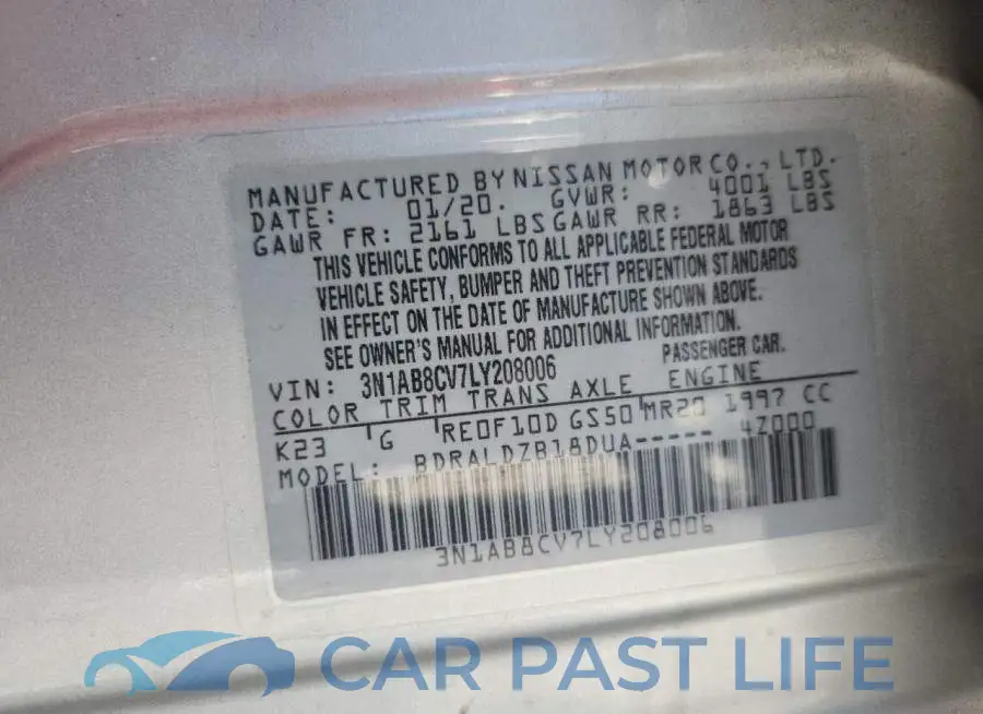 3N1AB8CV7LY208006# 12