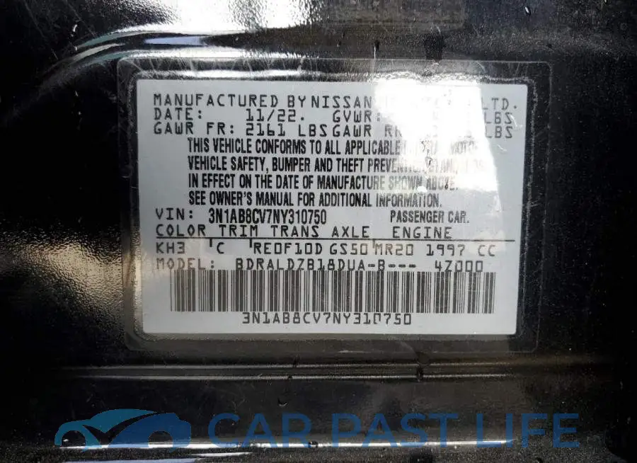 3N1AB8CV7NY310750# 13