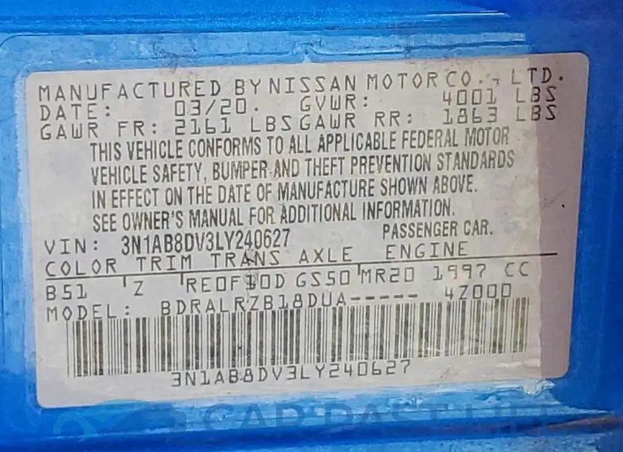 3N1AB8DV3LY240627# 12