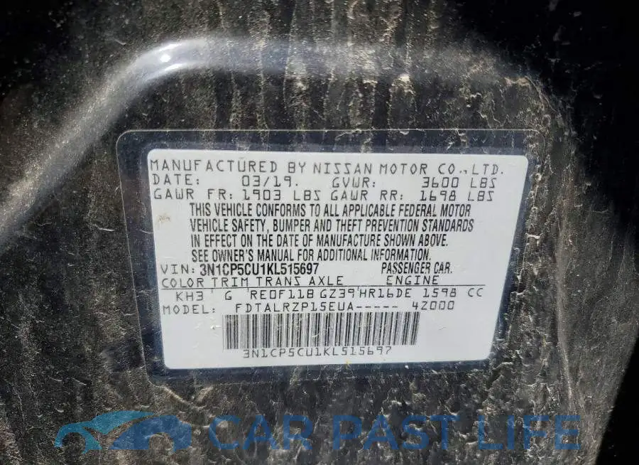 3N1CP5CU1KL515697# 12