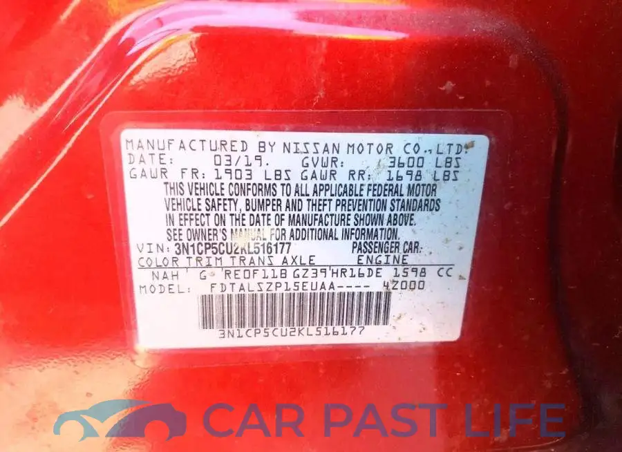 3N1CP5CU2KL516177# 13