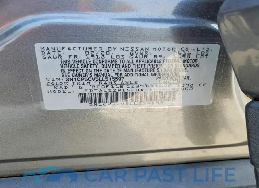 3N1CP5CV5LL515597# 13