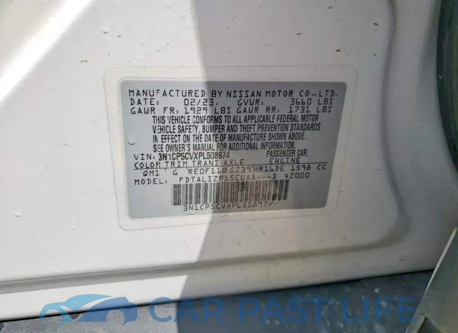 3N1CP5CVXPL508974# 13