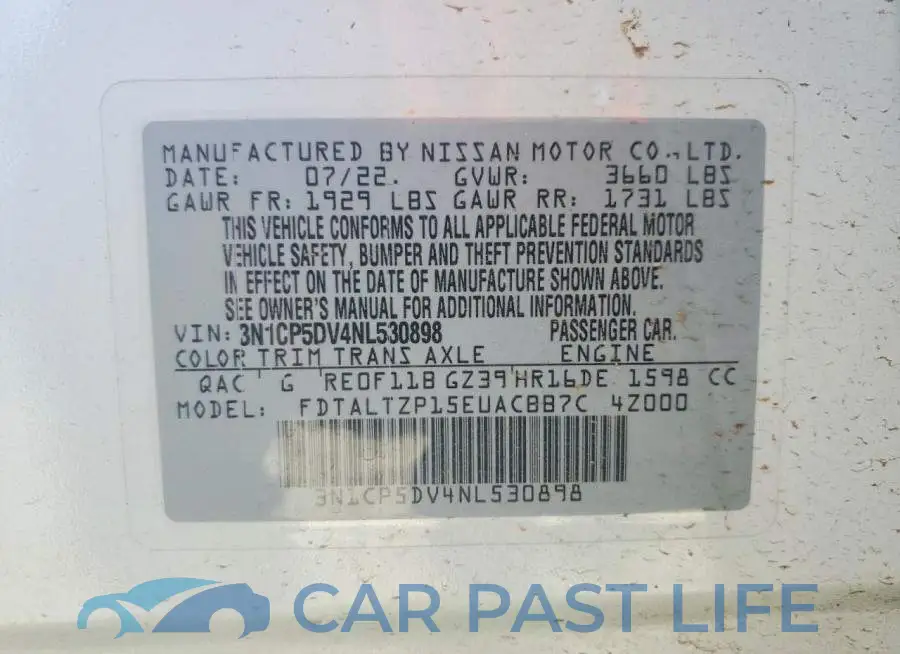 3N1CP5DV4NL530898# 13
